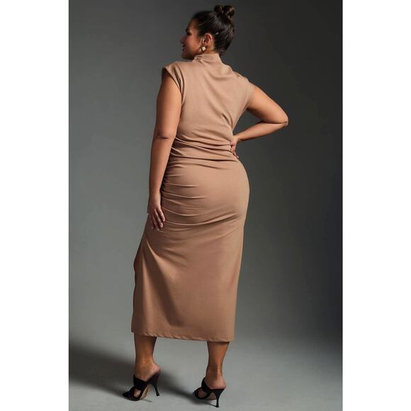 Anthropologie The Maya Ruched Cowl-Neck Dress - New XL - Picture 3 of 9